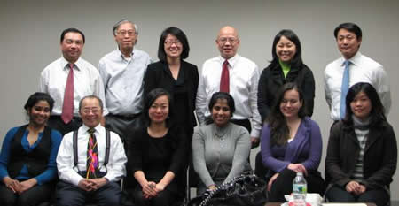 Left to Right: Hong Shing Lee, Cao K.O, Brennan Gang (Korean American Community Foundation), Nelson Louis (Ong Family Foundation), Kyung Yoon (Korean American Community Foundation), Mark Shaw (Grace & Mercy Foundation), Sethu Nair (Sakhi for South Asian Women), Larry Lee (New York Asian Women's Center), Grace Yoon (Korean American Family Service Center), Tiloma Jayasinghe (Sakhi for South Asian Women), Alyssa Elser (New York Asian Women's Center), and Emily Yuan (Garden of Hope)